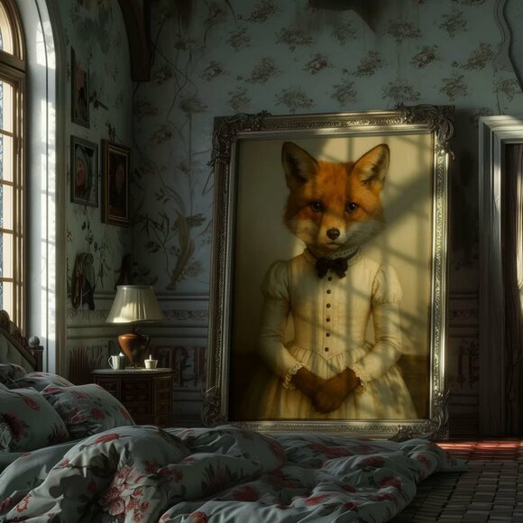 Original Victorian Fox Art Print + Digital Copy - Picture 5 of 10